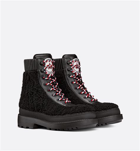 Dior Hike Ankle Boot Black Calfskin and Shearling 